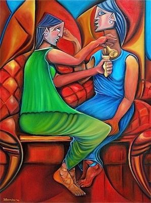 Decanting Acrylic Canvas 40x30in